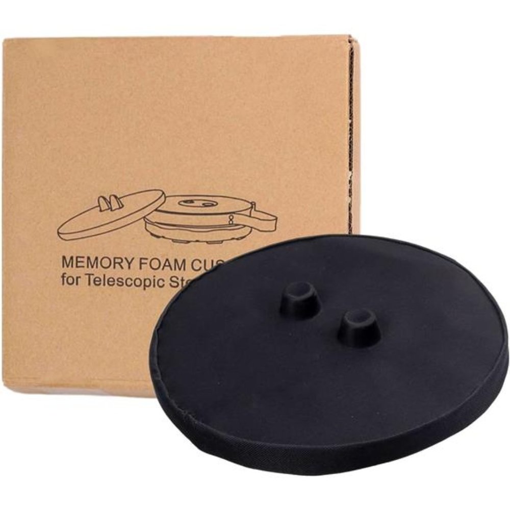 Telescopic Stool Cushion with Memory Foam (Pure Black)